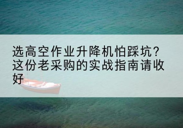 墨脱高空作业升降机厂家推荐-选高空作业升降机怕踩坑？这份老采购的实战指南请收好